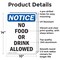 Signmission No Food Or Drink Allowed, 10 in W x Rectangle, Aluminum OS-2PACK-NS-A-1014-V-14578 - alternate 3